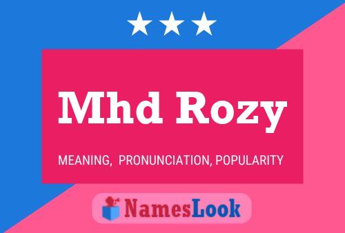 Mhd Rozy Name Poster