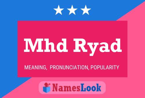 Mhd Ryad Name Poster