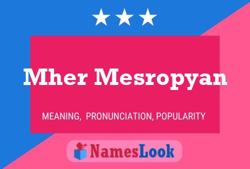 Mher Mesropyan Name Poster