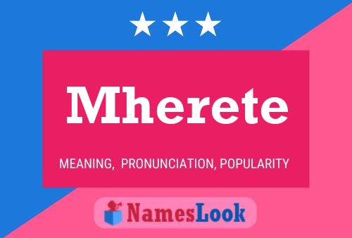 Mherete Name Poster