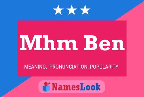 Mhm Ben Name Poster