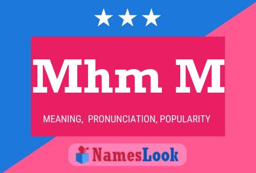 Mhm M Name Poster