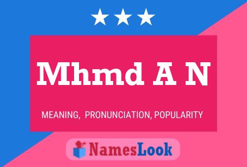 Mhmd A N Name Poster