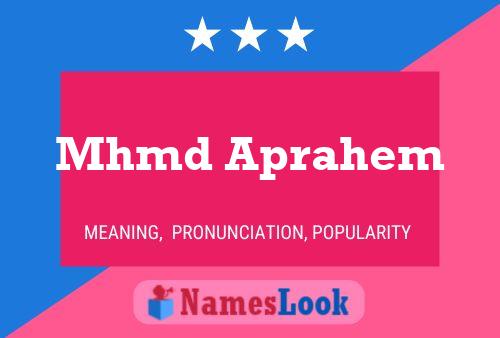 Mhmd Aprahem Name Poster