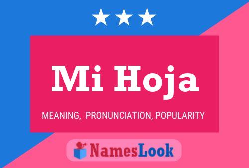 Mi Hoja Name Poster