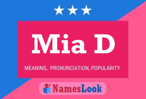 Mia D Name Poster