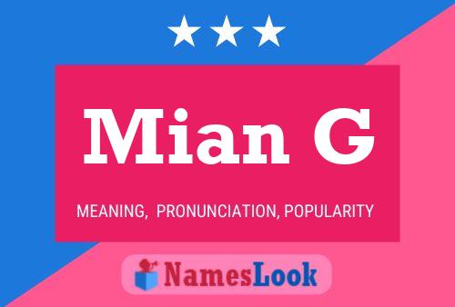 Mian G Name Poster