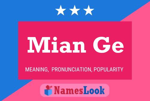 Mian Ge Name Poster