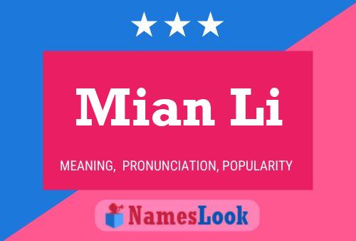 Mian Li Name Poster