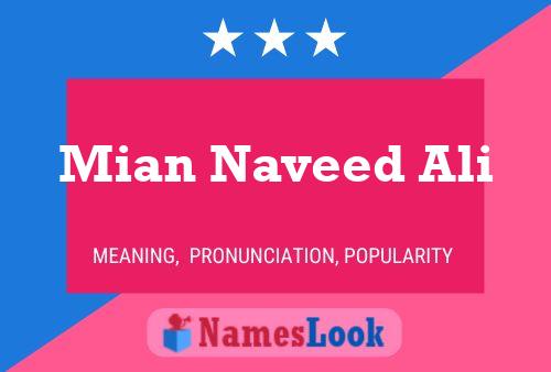 Mian Naveed Ali Name Poster