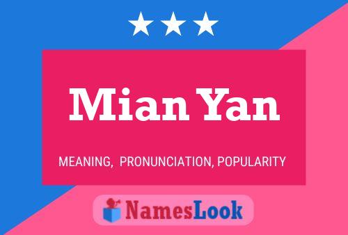 Mian Yan Name Poster