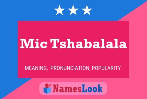 Mic Tshabalala Name Poster