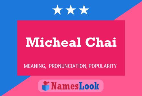 Micheal Chai Name Poster