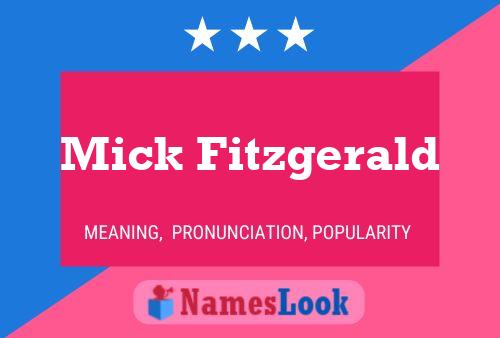 Mick Fitzgerald Name Poster