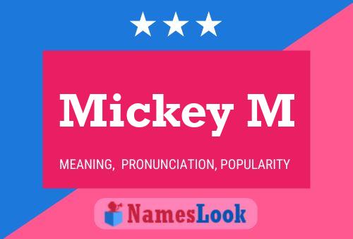 Mickey M Name Poster