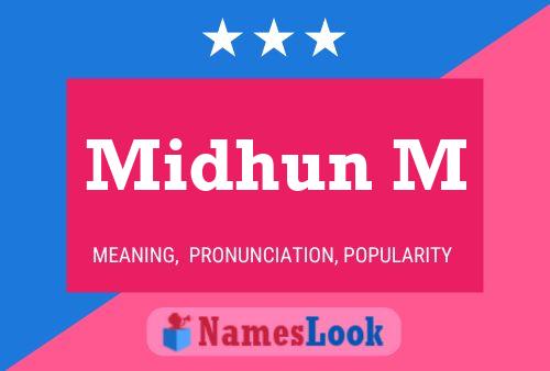 Midhun M Name Poster