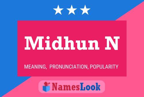 Midhun N Name Poster