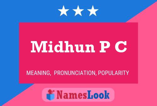 Midhun P C Name Poster