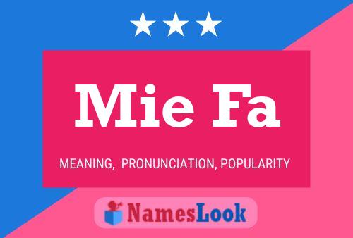 Mie Fa Name Poster