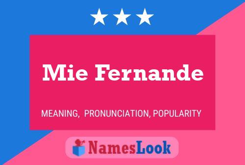 Mie Fernande Name Poster