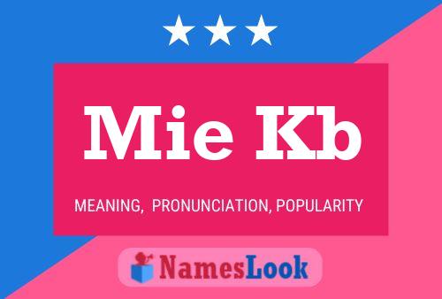 Mie Kb Name Poster