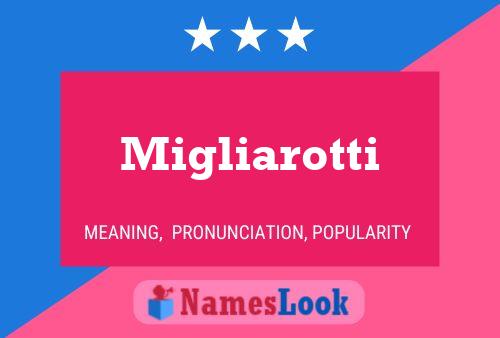 Migliarotti Name Poster