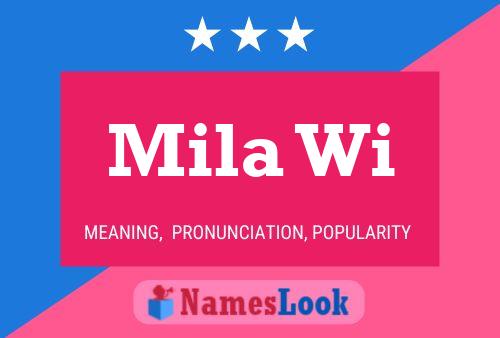 Mila Wi Name Poster