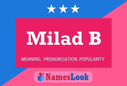 Milad B Name Poster