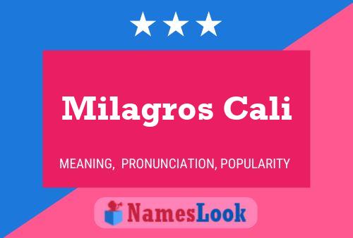 Milagros Cali Name Poster