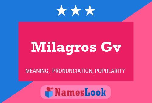 Milagros Gv Name Poster