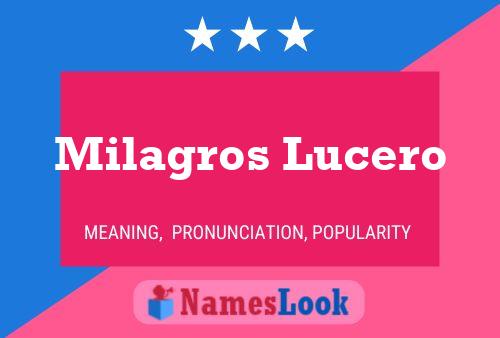 Milagros Lucero Name Poster