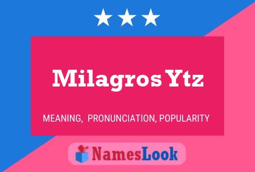 Milagros Ytz Name Poster