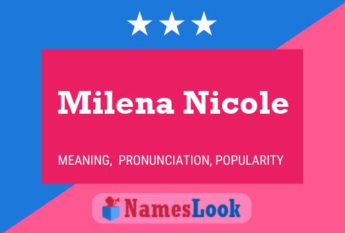 Milena Nicole Name Poster