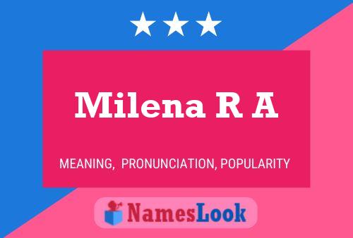 Milena R A Name Poster