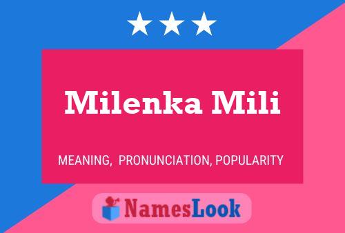 Milenka Mili Name Poster