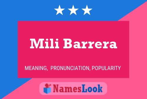 Mili Barrera Name Poster