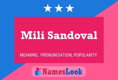 Mili Sandoval Name Poster