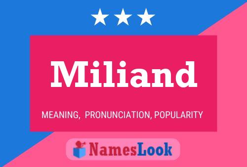 Miliand Name Poster