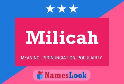 Milicah Name Poster