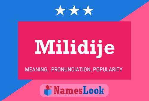 Milidije Name Poster