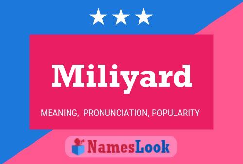 Miliyard Name Poster