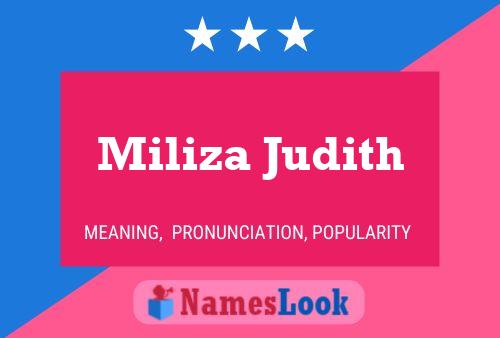 Miliza Judith Name Poster