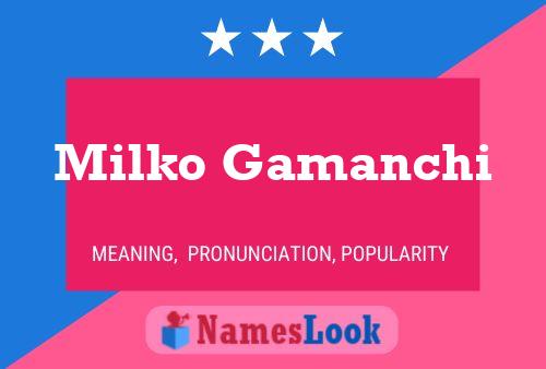 Milko Gamanchi Name Poster