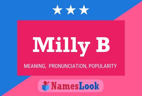 Milly B Name Poster