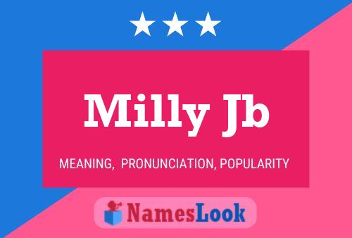 Milly Jb Name Poster