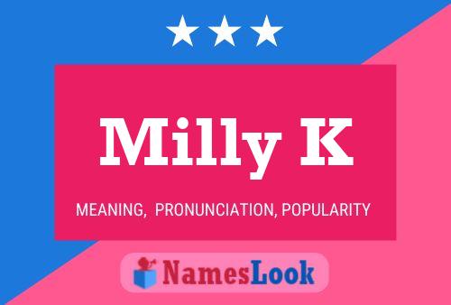 Milly K Name Poster