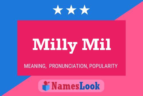 Milly Mil Name Poster