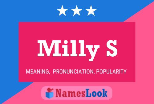 Milly S Name Poster