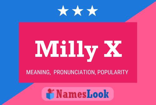 Milly X Name Poster