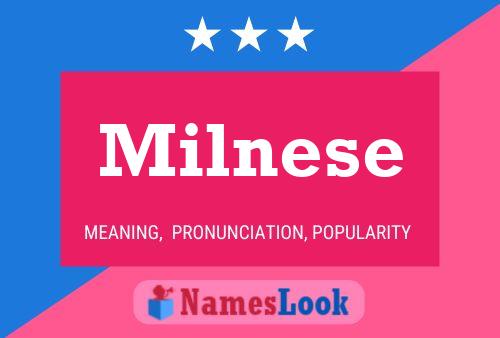 Milnese Name Poster